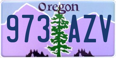 OR license plate 973AZV