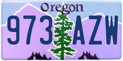 OR license plate 973AZW