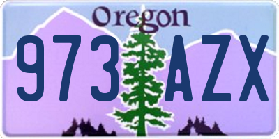 OR license plate 973AZX