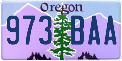 OR license plate 973BAA