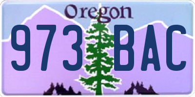 OR license plate 973BAC