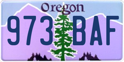 OR license plate 973BAF