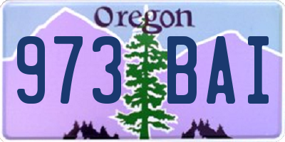 OR license plate 973BAI