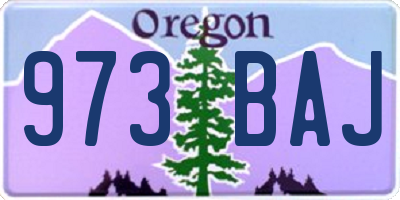OR license plate 973BAJ