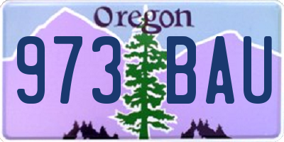 OR license plate 973BAU