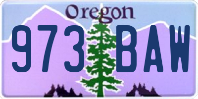 OR license plate 973BAW