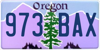 OR license plate 973BAX