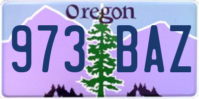 OR license plate 973BAZ