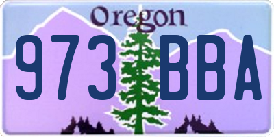 OR license plate 973BBA