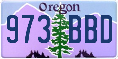OR license plate 973BBD