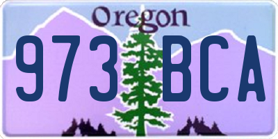 OR license plate 973BCA