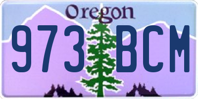OR license plate 973BCM