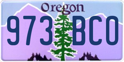 OR license plate 973BCO