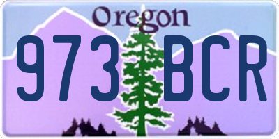 OR license plate 973BCR