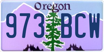 OR license plate 973BCW