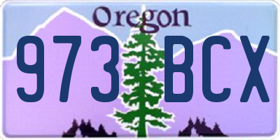 OR license plate 973BCX