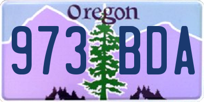 OR license plate 973BDA