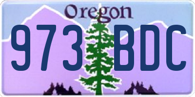 OR license plate 973BDC