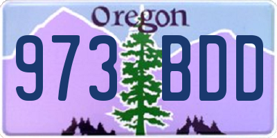 OR license plate 973BDD