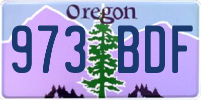 OR license plate 973BDF