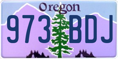 OR license plate 973BDJ