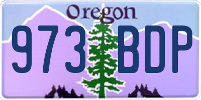 OR license plate 973BDP