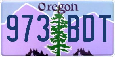 OR license plate 973BDT