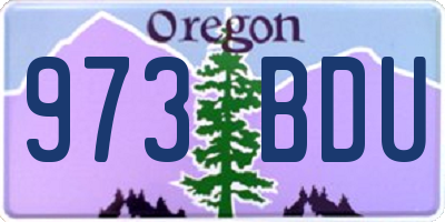OR license plate 973BDU