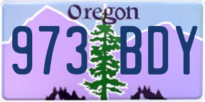 OR license plate 973BDY