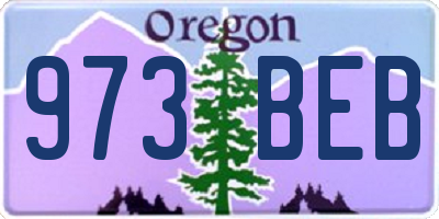 OR license plate 973BEB