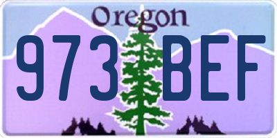 OR license plate 973BEF