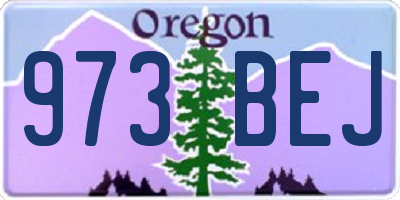OR license plate 973BEJ