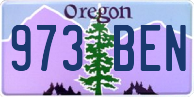 OR license plate 973BEN