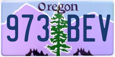 OR license plate 973BEV