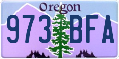 OR license plate 973BFA