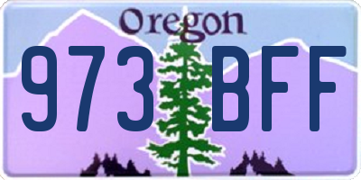OR license plate 973BFF