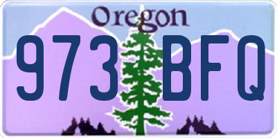 OR license plate 973BFQ