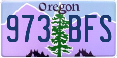 OR license plate 973BFS