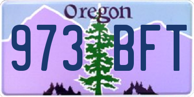 OR license plate 973BFT