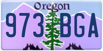 OR license plate 973BGA