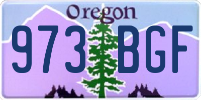 OR license plate 973BGF