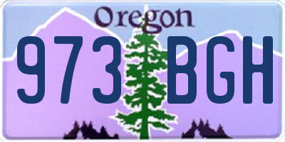 OR license plate 973BGH
