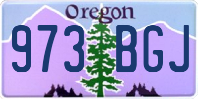 OR license plate 973BGJ