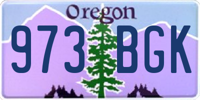 OR license plate 973BGK