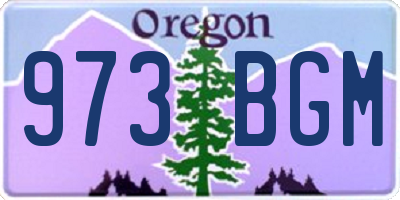 OR license plate 973BGM