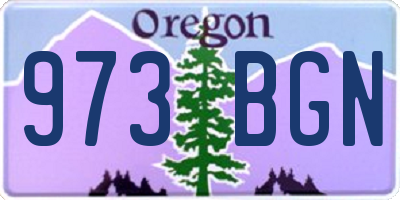 OR license plate 973BGN
