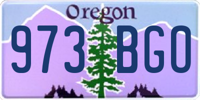 OR license plate 973BGO