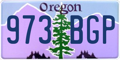 OR license plate 973BGP