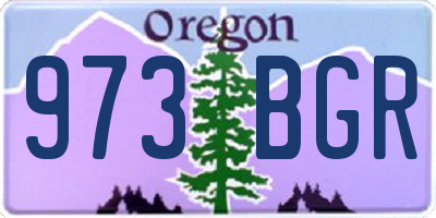 OR license plate 973BGR