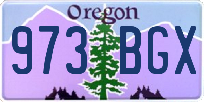 OR license plate 973BGX
